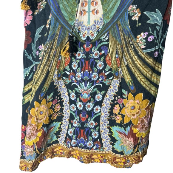 Farm Rio Mini Floral Print Colorful Sleeveless Lace up Detail Dress FARM Boho - Picture 5 of 12